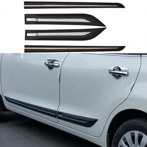 Car Door Side Beading For New Swift Dzire - Silver & Black
